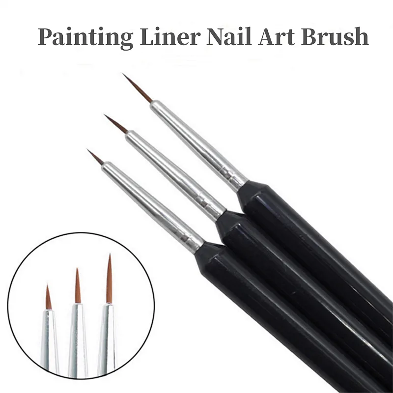 Black Painting Liner Nail Art Brush